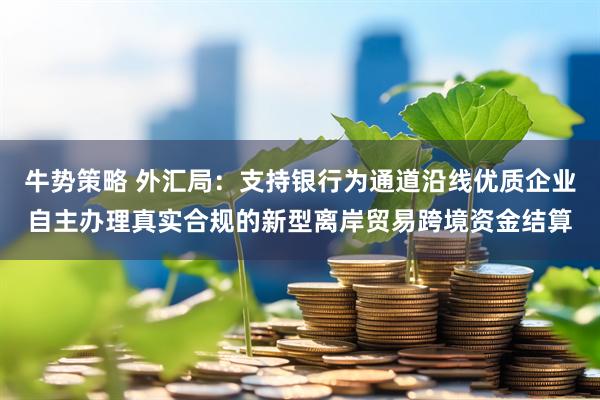 牛势策略 外汇局：支持银行为通道沿线优质企业自主办理真实合规的新型离岸贸易跨境资金结算