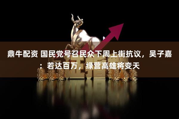 鼎牛配资 国民党号召民众下周上街抗议，吴子嘉：若达百万，绿营高雄将变天